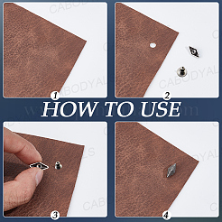 30 Stück Halbrundnieten aus Legierung&nbsp;DIY-CY0002-86