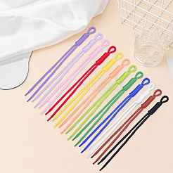12 pendentif décoratif en corde de nylon bicolore&nbsp;HJEW-CP0001-47A