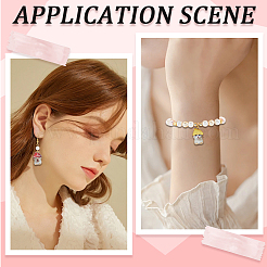 28 pièces 7 styles pendentifs en alliage d'émail imprimé&nbsp;ENAM-SC0005-41