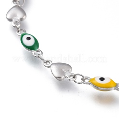 Bracelets à maillons en acier inoxydable 304&nbsp;BJEW-M203-05P-D