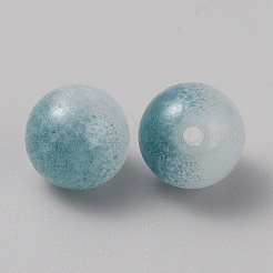 Due perle di vetro tono crackle&nbsp;GGLA-TAC0008-02D