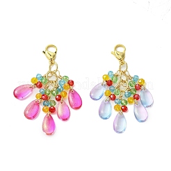 2 pz 2 colori decorazioni pendenti con perline di vetro&nbsp;HJEW-JM02801
