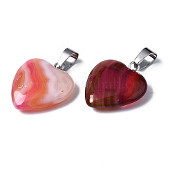 Pendentifs en agate à bandes naturelles / agate à rayures&nbsp;X-G-T122-24A