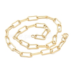 Collane a catena con graffetta in acciaio inossidabile 304&nbsp;NJEW-I245-09G