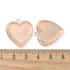 Ciondolo a forma di cuore in ottone placcato a cremagliera&nbsp;KK-T071-11RG