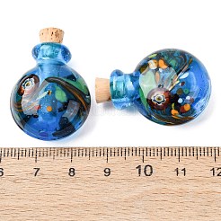 Lampwork handmade pendenti bottiglia di profumo&nbsp;LAMP-H072-01D