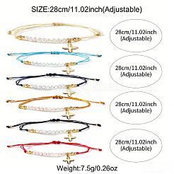 6 Stück Armband mit Kreuzanhänger aus Edelstahl 304&nbsp;NZ8647-8