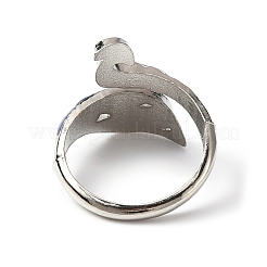 Bague de manchette ouverte paon en alliage de zinc&nbsp;RJEW-WH0003-05B