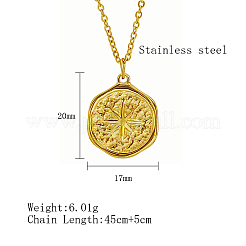 Collier pendentif étoile en acier inoxydable 304 avec chaînes à maillons&nbsp;UG2182-1