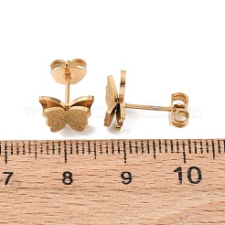 Orecchini a bottone in acciaio inossidabile 304&nbsp;EJEW-F393-02G