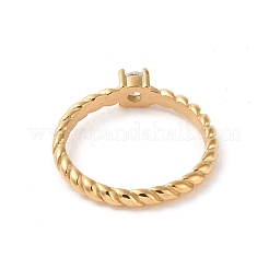 Bague en acier inoxydable 304 avec placage ionique (IP)&nbsp;RJEW-C071-08G
