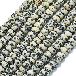 Natur Dalmatiner Jaspis Perlen Stränge&nbsp;G-P575-A01-8x5mm