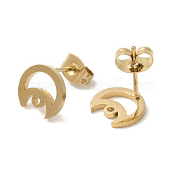Boucles d'oreilles à tige en acier inoxydable 304 avec placage ionique (IP)&nbsp;STAS-I206-35G