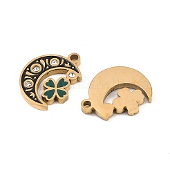 304 Edelstahl Emaille mit Strass-Anhängern&nbsp;STAS-Z188-04G