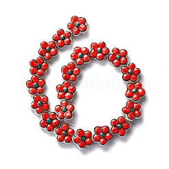 Porcelaine main perles de fleurs brins&nbsp;PORC-F003-01E