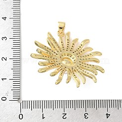 Messing Micro Pave Zirkonia ABS Kunststoff Peal Anhänger&nbsp;KK-L239-034G
