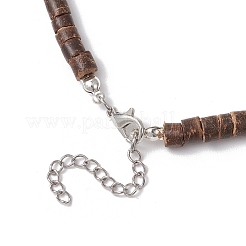Collane di perline heishi in cocco naturale&nbsp;NJEW-JN05308-01