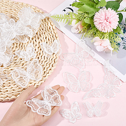 40 Stück 8 Stile Polyester Schmetterling&nbsp;DIY-SP0006-25