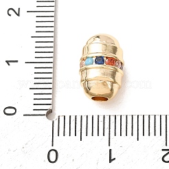 Micro pavè di perle di zirconi colorati in ottone&nbsp;CU-CBADFF4-03G
