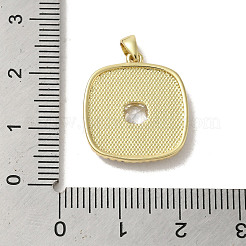 Messing micro pave klare zirkonia anhänger&nbsp;KK-I708-02C-G