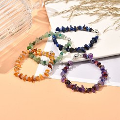 Bracciale con perline in vetro e pietre naturali per ragazze&nbsp;BJEW-JB06874