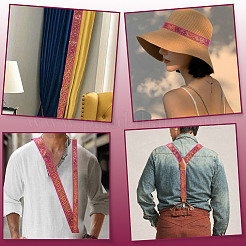 Ruban polyester style ethnique&nbsp;DIY-WH20048-087C