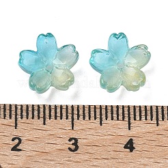 Embouts de perles de verre teints et chauffés&nbsp;GLAA-Z019-03O
