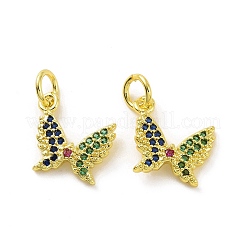 Messing Mikropflaster bunte Zirkonia Charms&nbsp;KK-E068-VF095