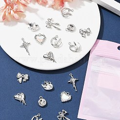 18 Stück 8 Stile Anhänger aus legiertem Glas und Harz&nbsp;DIY-FS0005-35