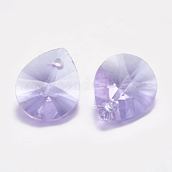 Pendentifs avec strass à facettes en verre&nbsp;RGLA-F053-E-371