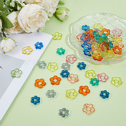 200 Stück transparenter Acrylperlenrahmen in 10 Farben&nbsp;TACR-ME0001-05