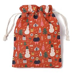 Sacs de rangement imprimés en tissu sur le thème de Noël&nbsp;ABAG-F010-02B-01
