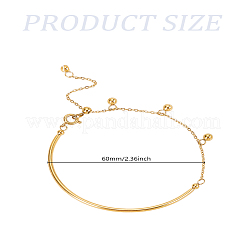 1 Stück Edelstahl-Kabelkettengliederarmbänder&nbsp;BJEW-LP0004-41G