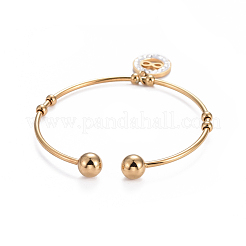 Pulseras con dijes de acero inoxidable 304&nbsp;BJEW-L664-005G