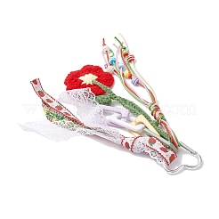 Handgefertigte gewebte Wollgarn-Blumenanhänger-Dekorationen&nbsp;HJEW-JM04268