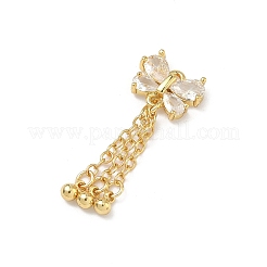 Pendentifs en laiton zircon cubique transparent&nbsp;KK-D228-02G-01