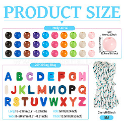 DIY-Sets zum Basteln von Buchstaben A bis Z und runden Armbändern&nbsp;DIY-TA0013-62