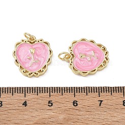 Colgantes de latón y esmalte&nbsp;KK-CBAD360-02G-01