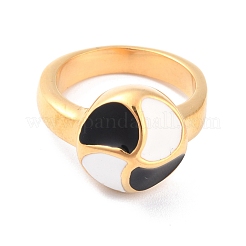 Anillo de dedo de molino de viento de esmalte para mujer&nbsp;RJEW-L103-03B-G