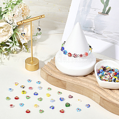 180 Stück handgemachte Millefiori Glasperlen&nbsp;LAMP-PA0001-67A
