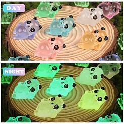 32 pièce d'ornements de panda en résine lumineuse&nbsp;DJEW-SZ0001-18