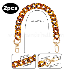 2 Taschengriffe aus Harz mit Leopardenmuster&nbsp;PURS-PH0001-39