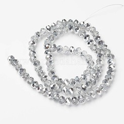 Chapelets de perles en verre transparent électrolytique&nbsp;EGLA-A034-T8mm-M16