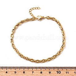 Bracelets à chaîne en acier inoxydable 304 en forme de grain de café pour femmes&nbsp;BJEW-B140-01A-G