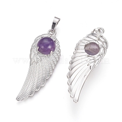 Natürlichen Amethyst Edelsteinanhänger&nbsp;G-L512-P07