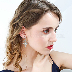 16 Stück 4 Farben Messing mit Kristall Strass Ohrclips&nbsp;FIND-SP0003-98