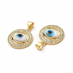 Placage en rack véritable laiton plaqué 18k or véritable micro pavé clair pendentifs en zircone cubique&nbsp;ZIRC-L102-07G-03