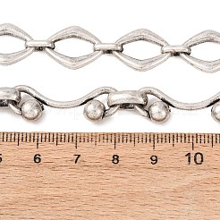 Collane vintage a catena mista con maglie a rombo in acciaio inossidabile 304&nbsp;NJEW-C115-08AS