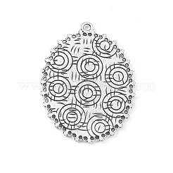 Alliage de style tibétain supports cabochons de plateau ovale&nbsp;TIBEP-5437-AS-FF