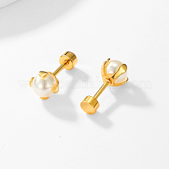 Elegante 201 Edelstahl-Imitationsperlen-Ohrstecker für Damen&nbsp;LS-FV8306